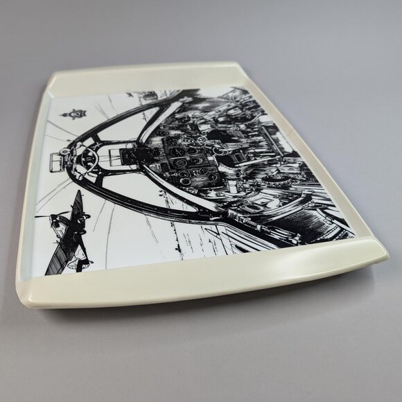 Vintage Jean-Luc Beghin Royal Canadian Air Force Cockpit Plastic Decorative Tray - Picture 8 of 10